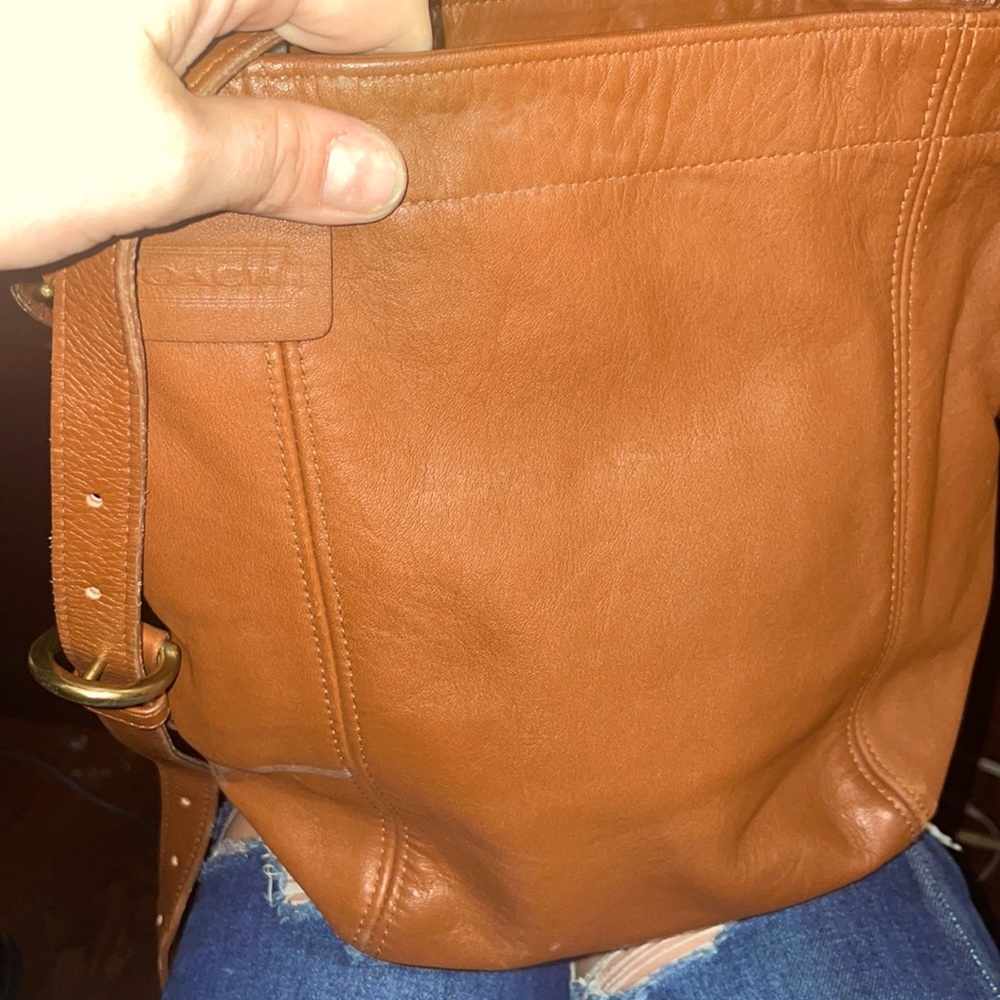 Caramel brown antique coach soho